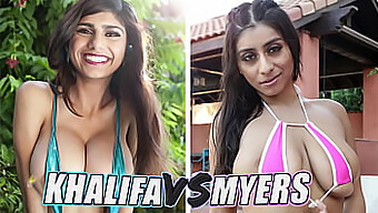 Mia Khalifa Og Violet Myers Konkurrerer I En Runde To Af Arabisk Og Latina Pawg Action